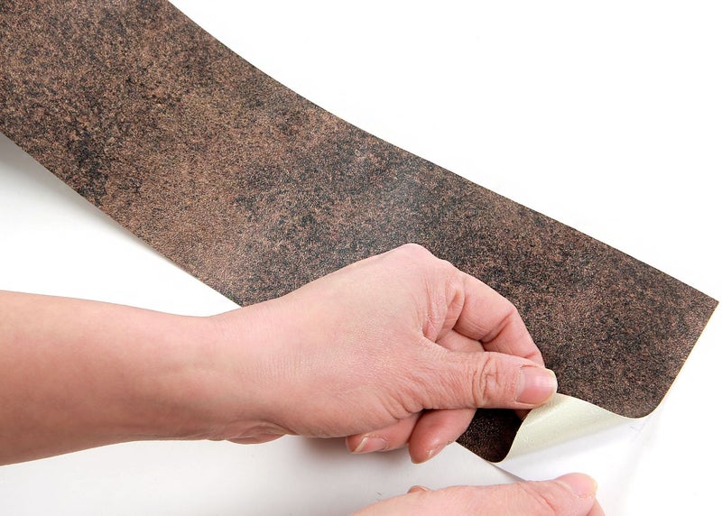 ROSEROSA Peel and Stick PVC Faux Metal Self-Adhesive Wallpaper Covering Counter Top Shelf Liner MG265 (3.93 Inch X 16.40 Feet) - Image 4